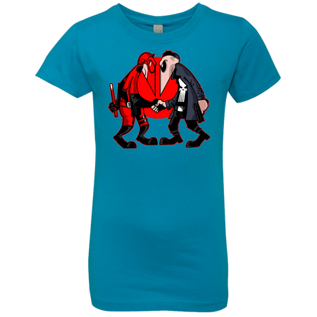 T-Shirts Turquoise / YXS Hero vs Antihero Girls Premium T-Shirt