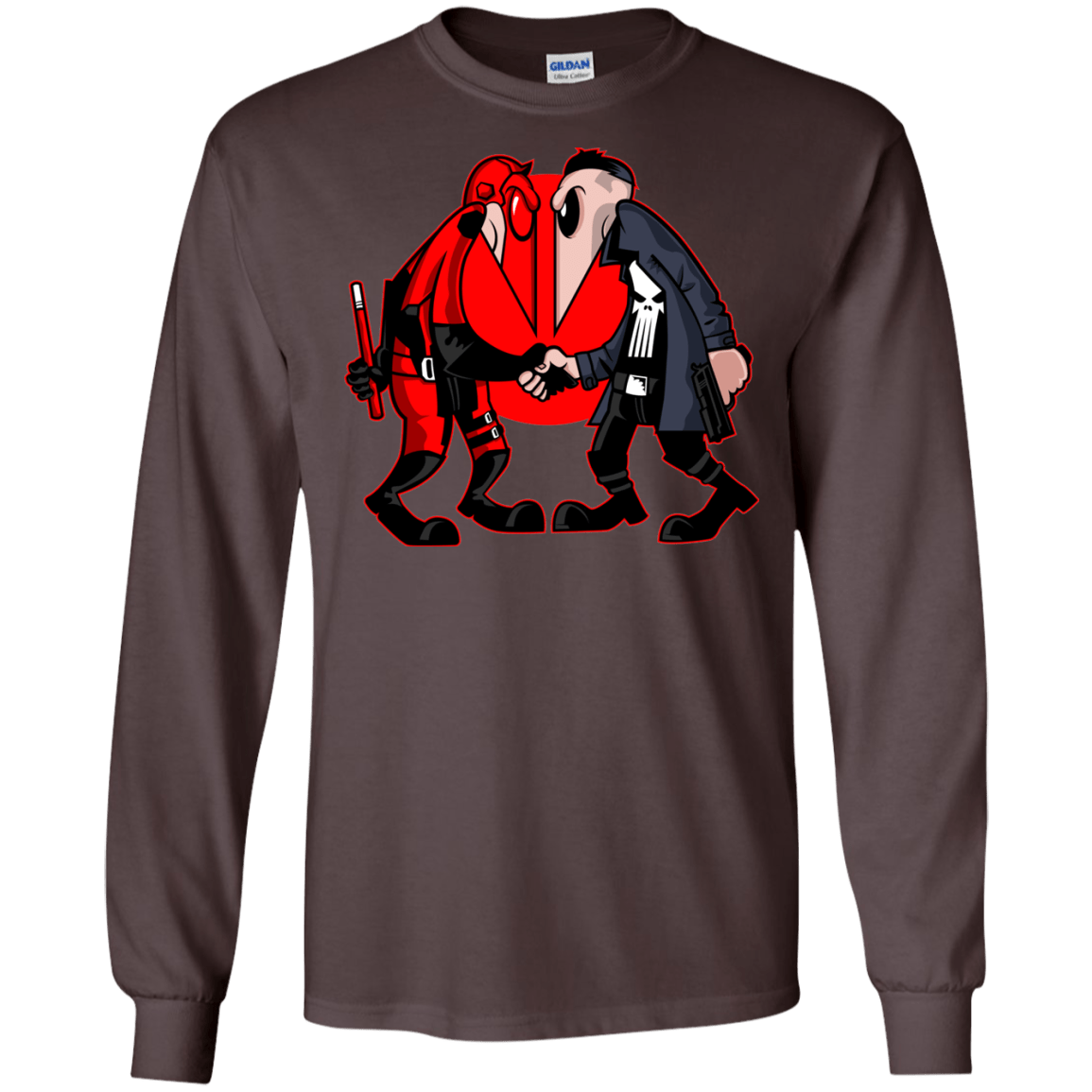 T-Shirts Dark Chocolate / S Hero vs Antihero Men's Long Sleeve T-Shirt