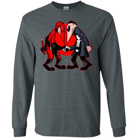 T-Shirts Dark Heather / S Hero vs Antihero Men's Long Sleeve T-Shirt