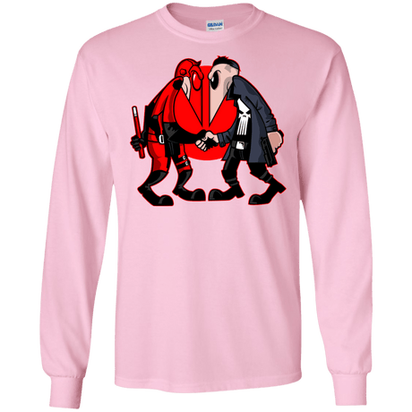 T-Shirts Light Pink / S Hero vs Antihero Men's Long Sleeve T-Shirt