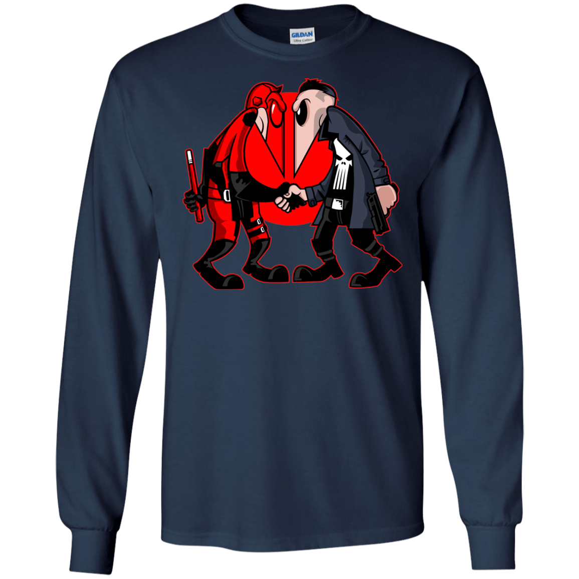 T-Shirts Navy / S Hero vs Antihero Men's Long Sleeve T-Shirt