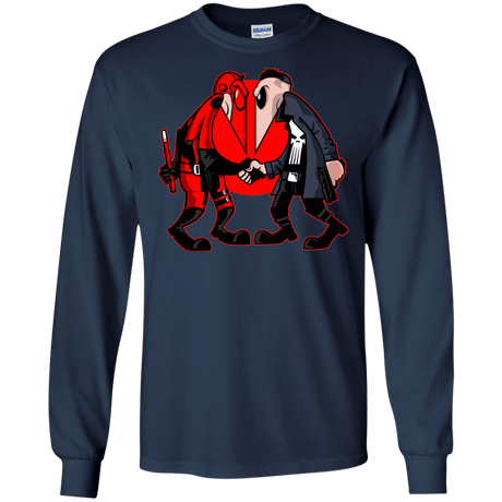 T-Shirts Navy / S Hero vs Antihero Men's Long Sleeve T-Shirt