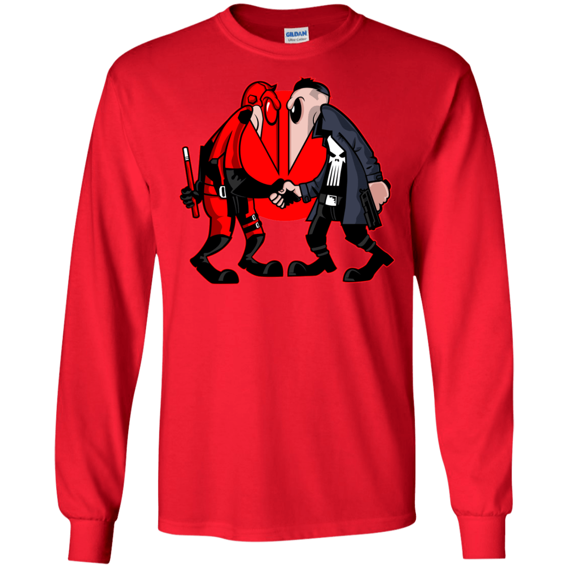 T-Shirts Red / S Hero vs Antihero Men's Long Sleeve T-Shirt