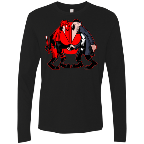 T-Shirts Black / S Hero vs Antihero Men's Premium Long Sleeve