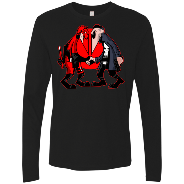 T-Shirts Black / S Hero vs Antihero Men's Premium Long Sleeve