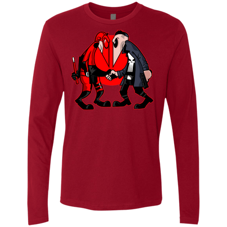 T-Shirts Cardinal / S Hero vs Antihero Men's Premium Long Sleeve