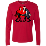 T-Shirts Red / S Hero vs Antihero Men's Premium Long Sleeve