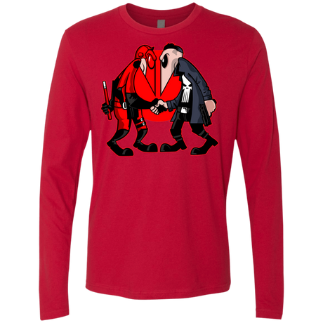 T-Shirts Red / S Hero vs Antihero Men's Premium Long Sleeve