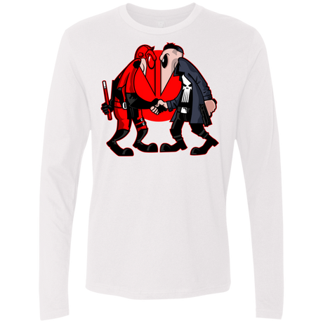 T-Shirts White / S Hero vs Antihero Men's Premium Long Sleeve