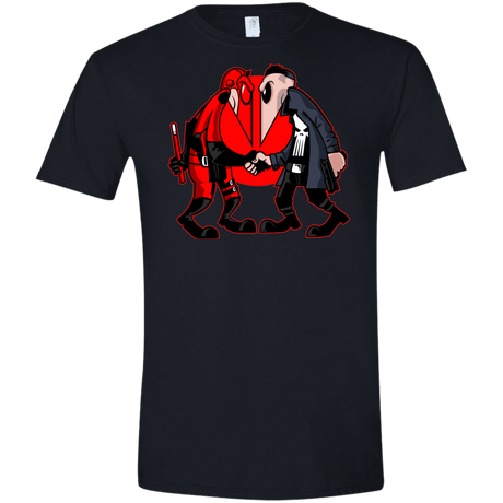 T-Shirts Black / X-Small Hero vs Antihero Men's Semi-Fitted Softstyle