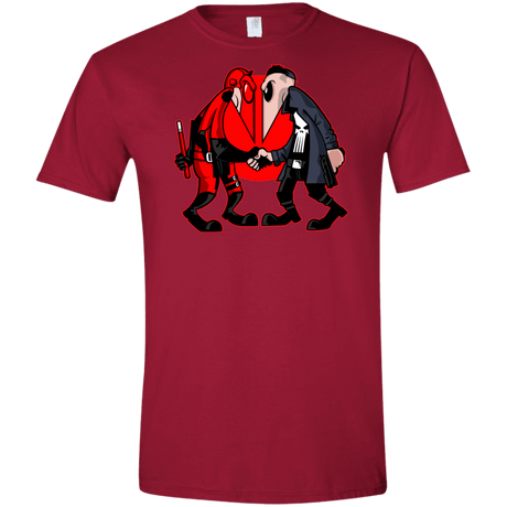 T-Shirts Cardinal Red / S Hero vs Antihero Men's Semi-Fitted Softstyle