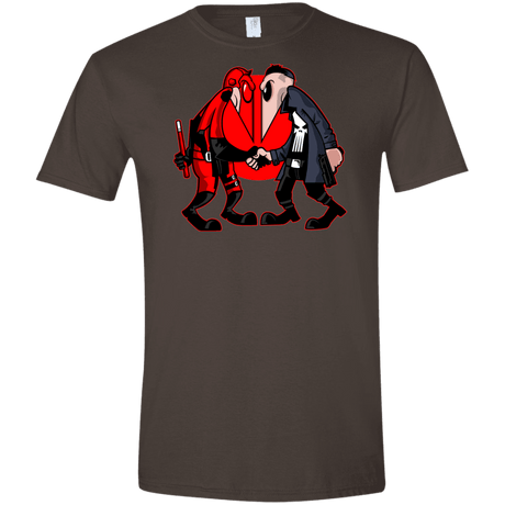 T-Shirts Dark Chocolate / S Hero vs Antihero Men's Semi-Fitted Softstyle