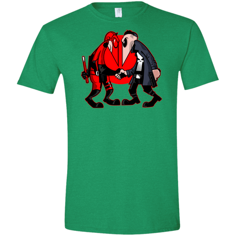 T-Shirts Heather Irish Green / S Hero vs Antihero Men's Semi-Fitted Softstyle