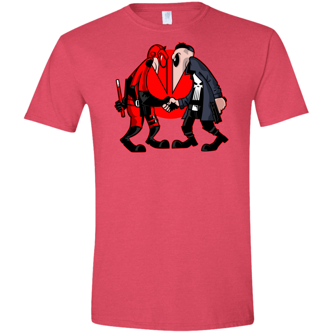 T-Shirts Heather Red / S Hero vs Antihero Men's Semi-Fitted Softstyle