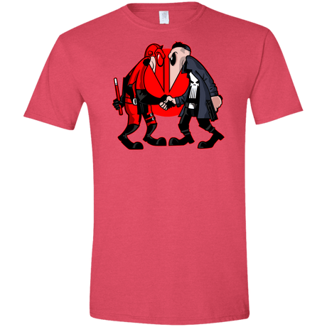 T-Shirts Heather Red / S Hero vs Antihero Men's Semi-Fitted Softstyle