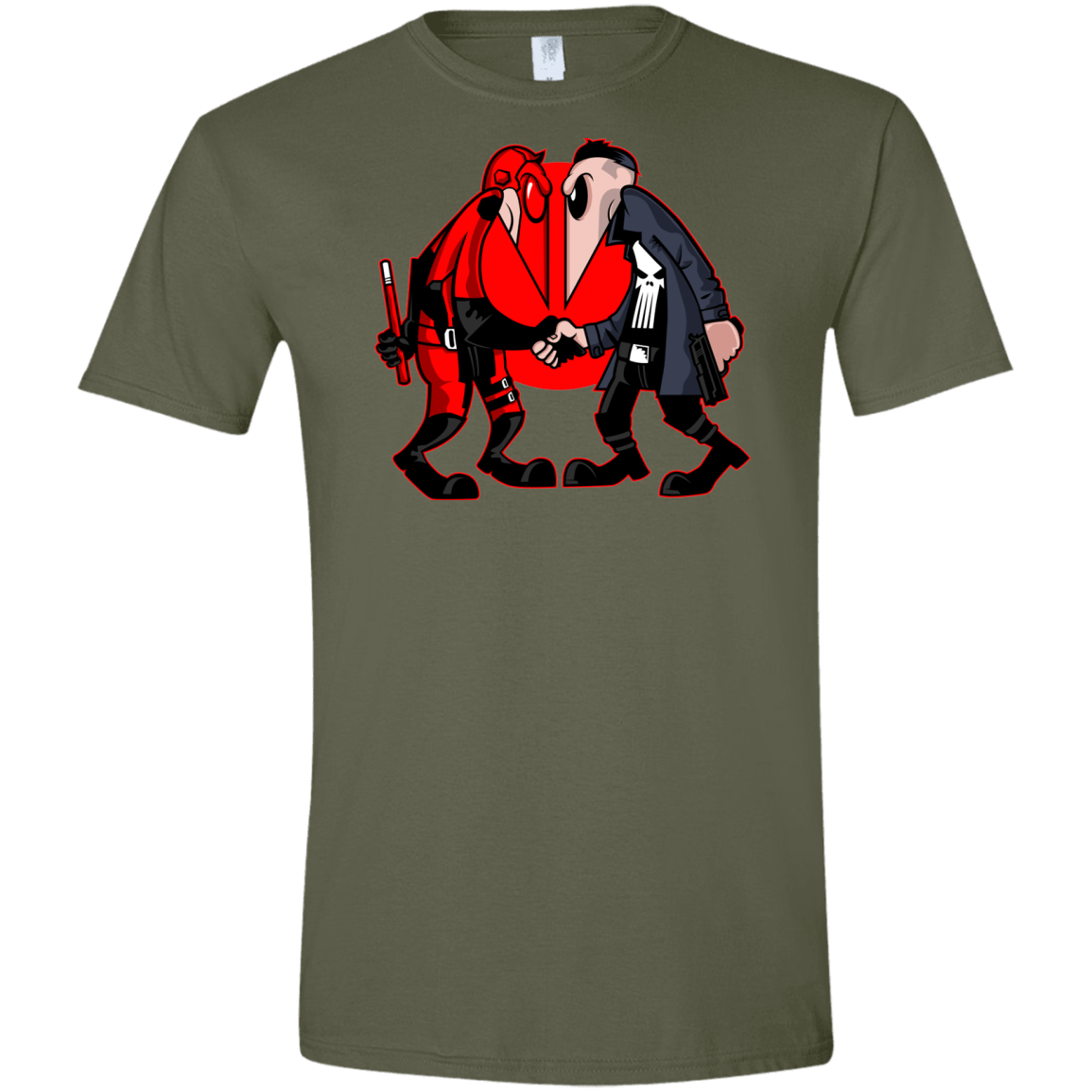 T-Shirts Military Green / S Hero vs Antihero Men's Semi-Fitted Softstyle