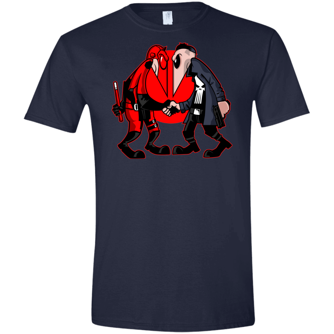 T-Shirts Navy / X-Small Hero vs Antihero Men's Semi-Fitted Softstyle