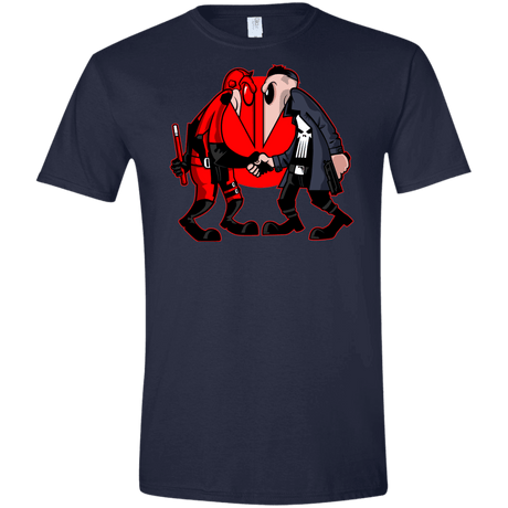 T-Shirts Navy / X-Small Hero vs Antihero Men's Semi-Fitted Softstyle