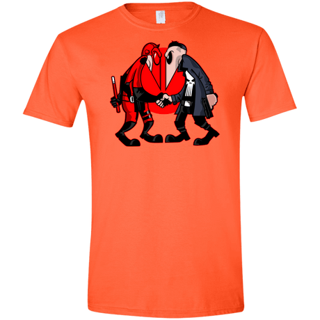 T-Shirts Orange / S Hero vs Antihero Men's Semi-Fitted Softstyle