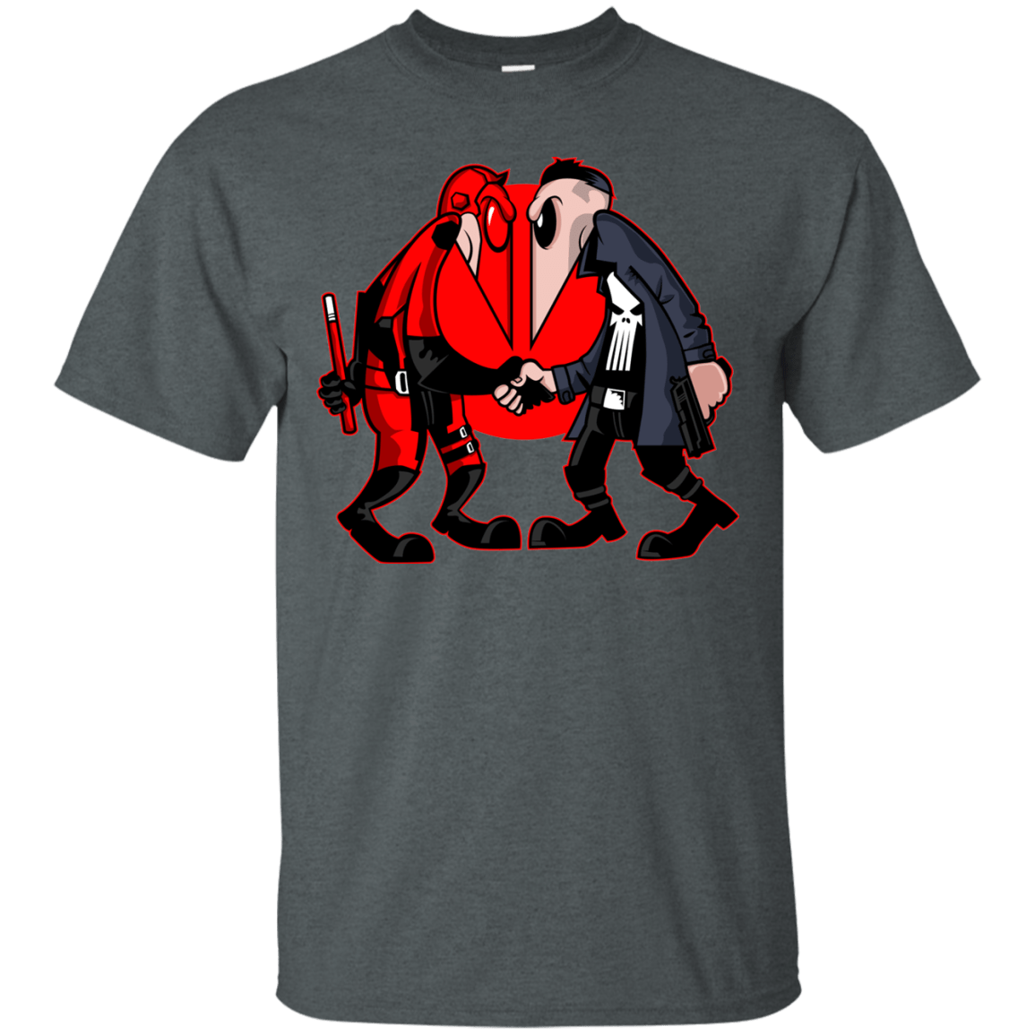 T-Shirts Dark Heather / S Hero vs Antihero T-Shirt