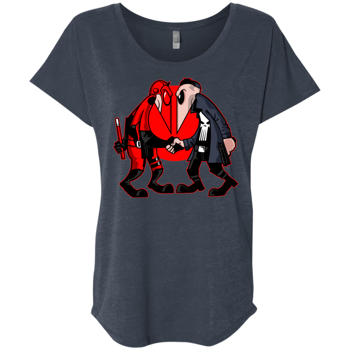 T-Shirts Vintage Navy / X-Small Hero vs Antihero Triblend Dolman Sleeve