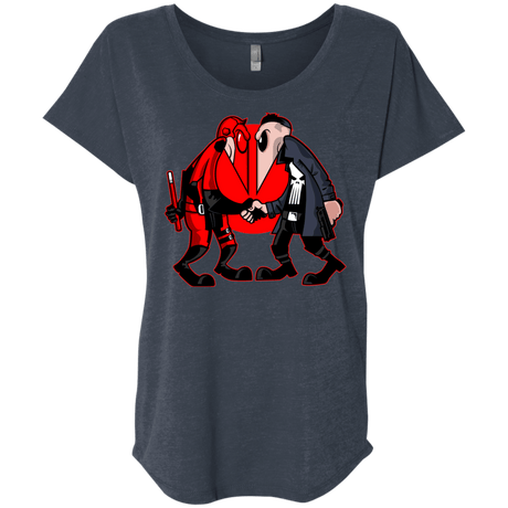 T-Shirts Vintage Navy / X-Small Hero vs Antihero Triblend Dolman Sleeve