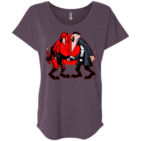 T-Shirts Vintage Purple / X-Small Hero vs Antihero Triblend Dolman Sleeve