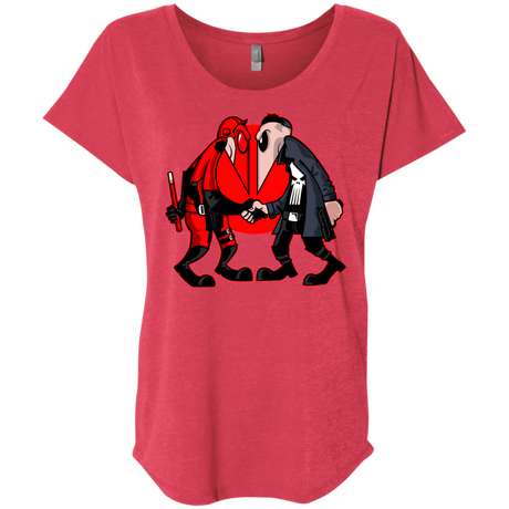 T-Shirts Vintage Red / X-Small Hero vs Antihero Triblend Dolman Sleeve