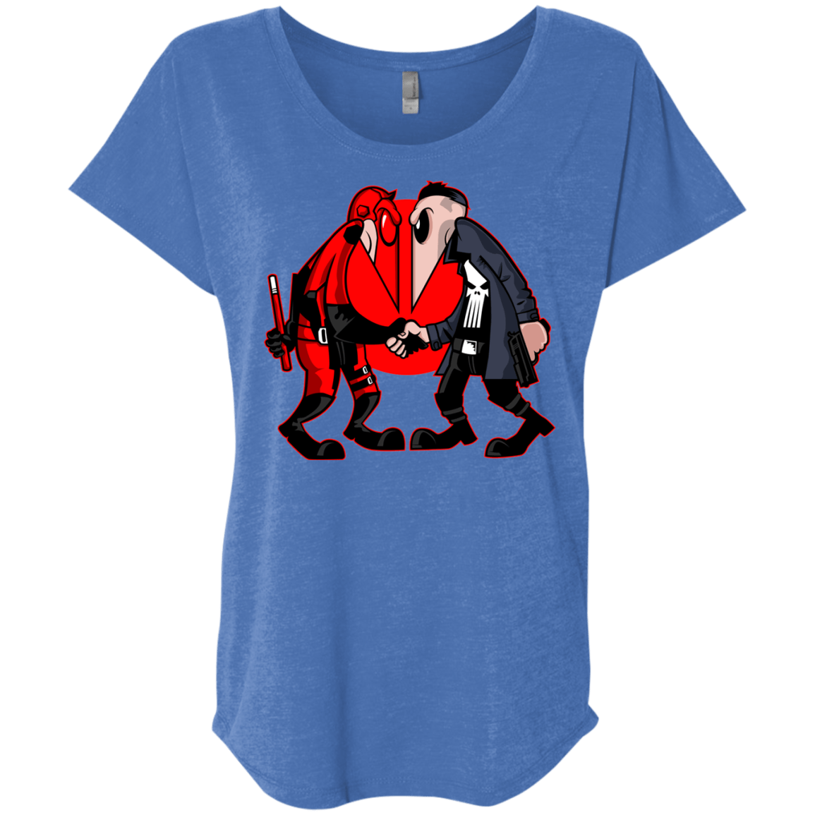 T-Shirts Vintage Royal / X-Small Hero vs Antihero Triblend Dolman Sleeve