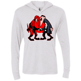 T-Shirts Heather White / X-Small Hero vs Antihero Triblend Long Sleeve Hoodie Tee