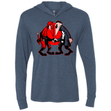 T-Shirts Indigo / X-Small Hero vs Antihero Triblend Long Sleeve Hoodie Tee