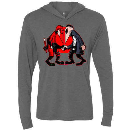 T-Shirts Premium Heather / X-Small Hero vs Antihero Triblend Long Sleeve Hoodie Tee