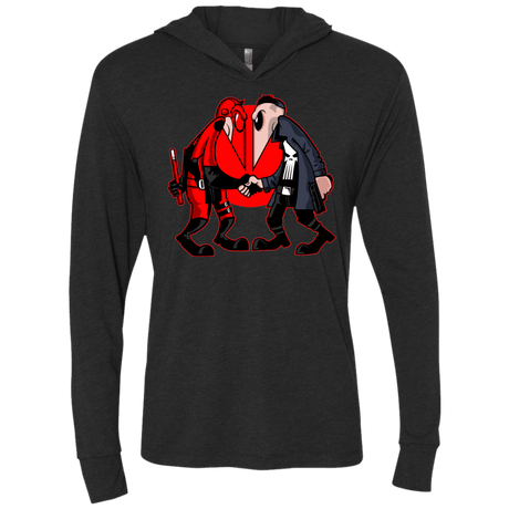 T-Shirts Vintage Black / X-Small Hero vs Antihero Triblend Long Sleeve Hoodie Tee