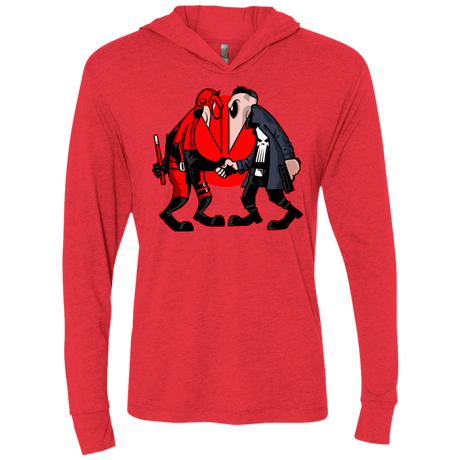 T-Shirts Vintage Red / X-Small Hero vs Antihero Triblend Long Sleeve Hoodie Tee