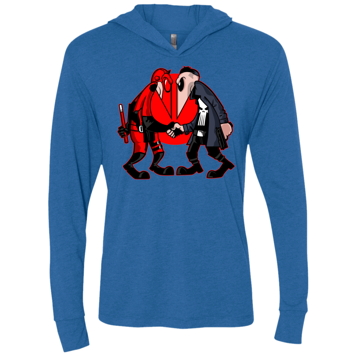 T-Shirts Vintage Royal / X-Small Hero vs Antihero Triblend Long Sleeve Hoodie Tee