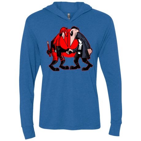 T-Shirts Vintage Royal / X-Small Hero vs Antihero Triblend Long Sleeve Hoodie Tee