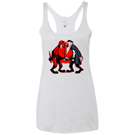 T-Shirts Heather White / X-Small Hero vs Antihero Women's Triblend Racerback Tank