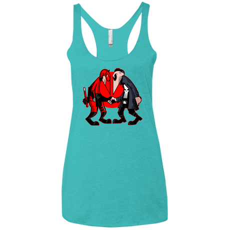 T-Shirts Tahiti Blue / X-Small Hero vs Antihero Women's Triblend Racerback Tank