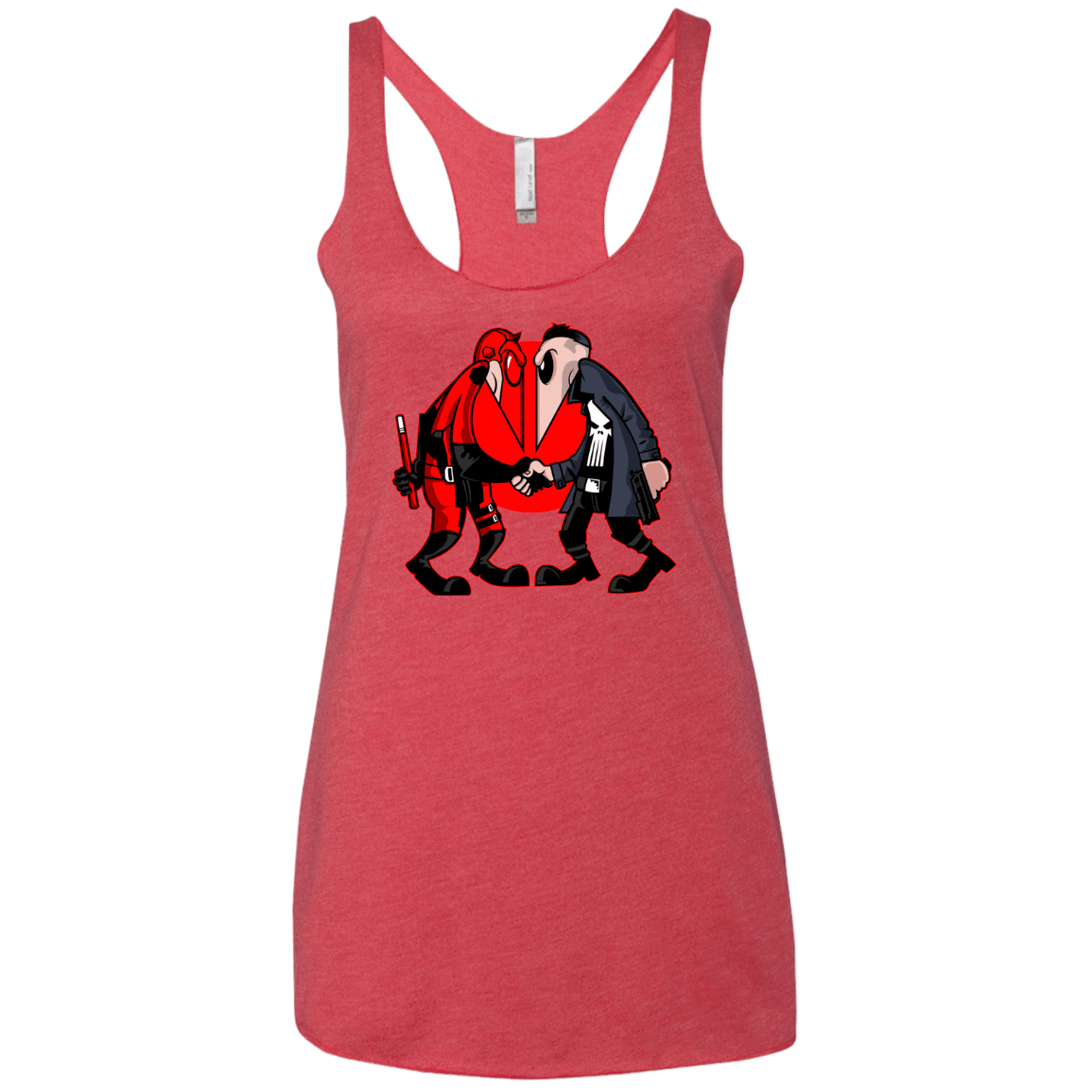 T-Shirts Vintage Red / X-Small Hero vs Antihero Women's Triblend Racerback Tank