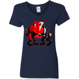 T-Shirts Navy / S Hero vs Antihero Women's V-Neck T-Shirt