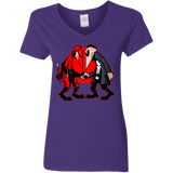 T-Shirts Purple / S Hero vs Antihero Women's V-Neck T-Shirt