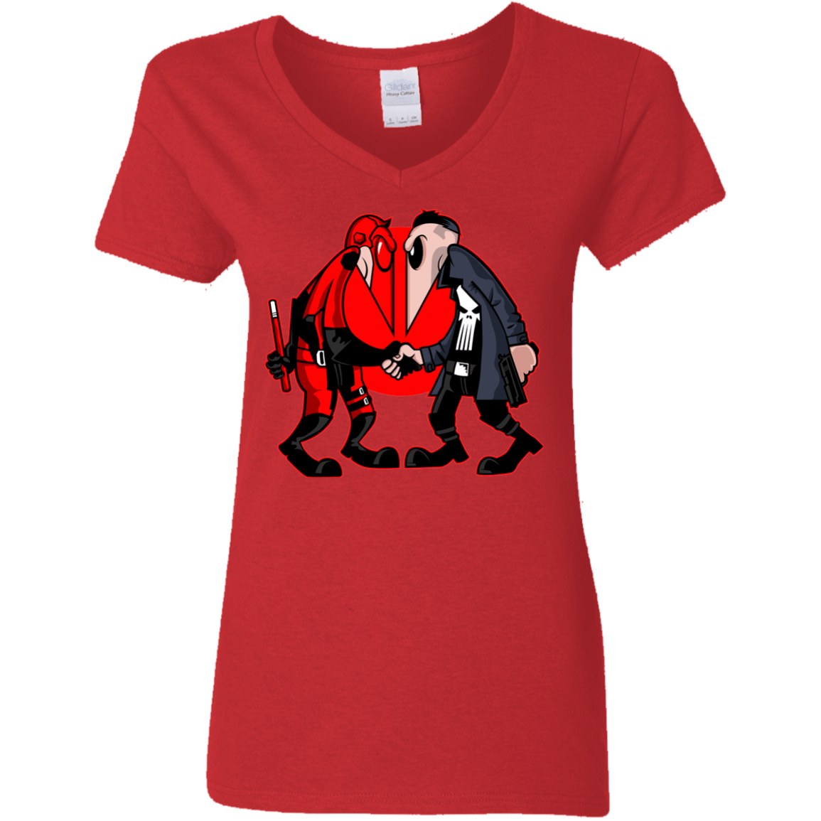 T-Shirts Red / S Hero vs Antihero Women's V-Neck T-Shirt