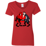 T-Shirts Red / S Hero vs Antihero Women's V-Neck T-Shirt