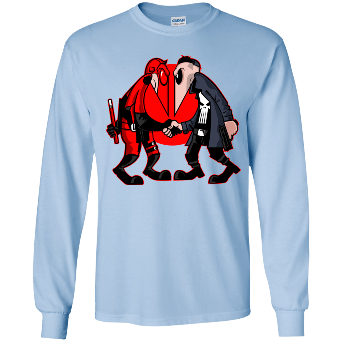 T-Shirts Light Blue / YS Hero vs Antihero Youth Long Sleeve T-Shirt