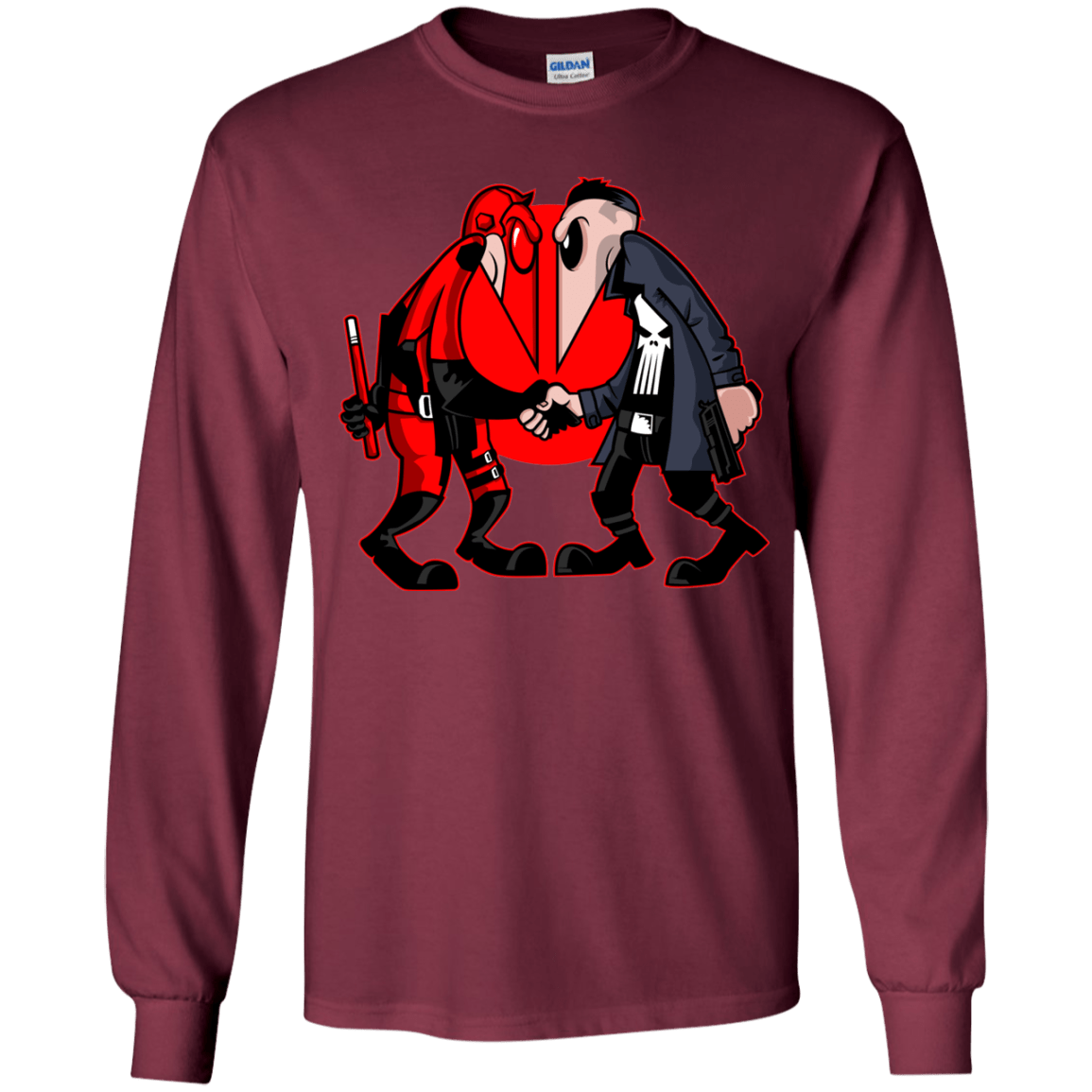 T-Shirts Maroon / YS Hero vs Antihero Youth Long Sleeve T-Shirt