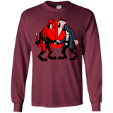T-Shirts Maroon / YS Hero vs Antihero Youth Long Sleeve T-Shirt