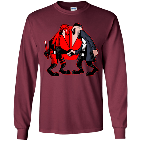 T-Shirts Maroon / YS Hero vs Antihero Youth Long Sleeve T-Shirt