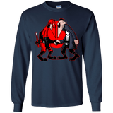 T-Shirts Navy / YS Hero vs Antihero Youth Long Sleeve T-Shirt