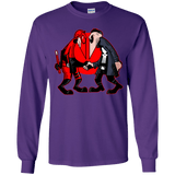 T-Shirts Purple / YS Hero vs Antihero Youth Long Sleeve T-Shirt