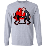 T-Shirts Sport Grey / YS Hero vs Antihero Youth Long Sleeve T-Shirt